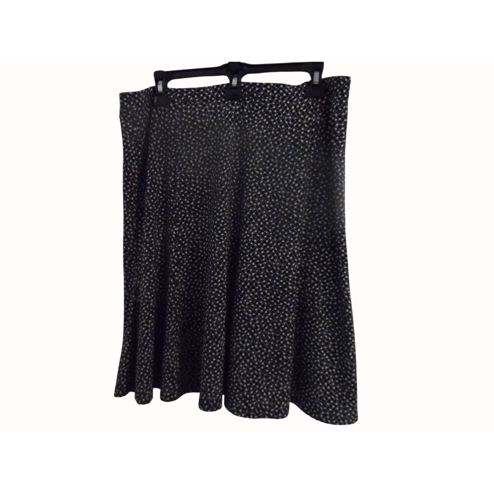 Axcess Black & White Geometric Pattern Womens Midi Skirt Women's Size L
